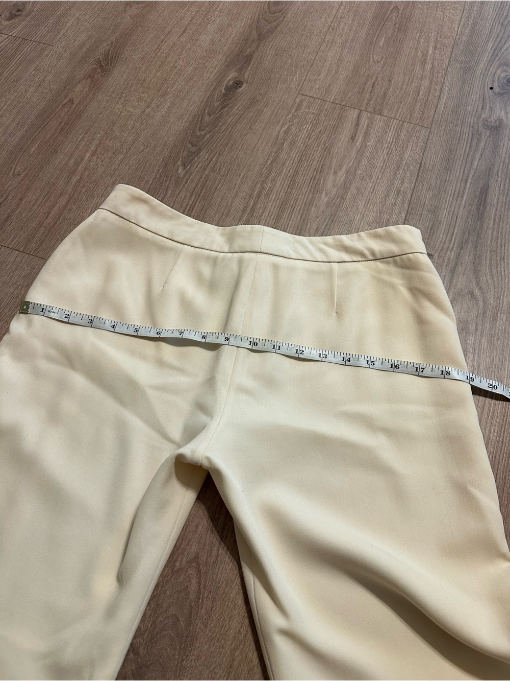 Chloe Cream Wide-Leg Women's Pants in porcelain size 38 - Picture 5 of 6